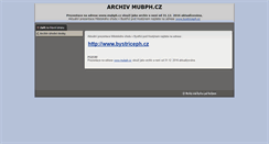 Desktop Screenshot of mubph.cz